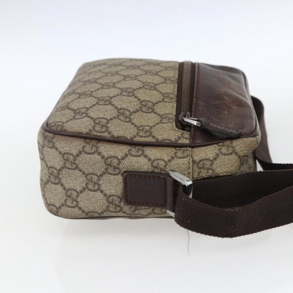 Authentic GUCCI GG Supreme Shoulder Bag PVC Beige Silver 114291 - Picture 12 of 16